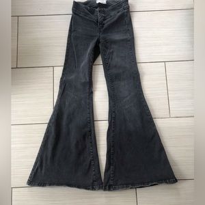 Free People Bell Bottom Black Jean
